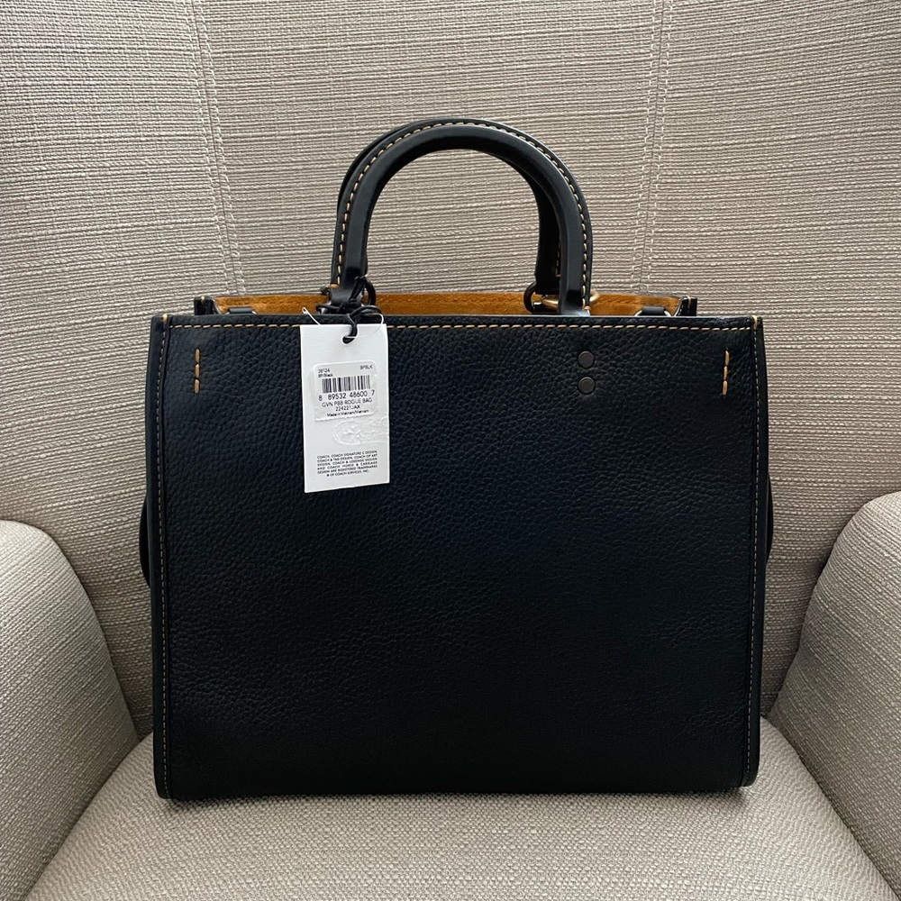 🍁SOLD Coach Rogue 30 bag black new with tags - Picture 3 of 13